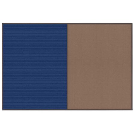 United Visual Products Enclosed Corkboard, 1 Door, 72"x48", 4" Fra UV3405-SATIN-BLACK